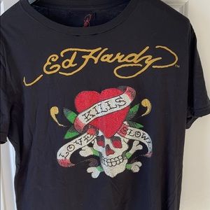 Ed Hardy Rhinestone T-Shirt